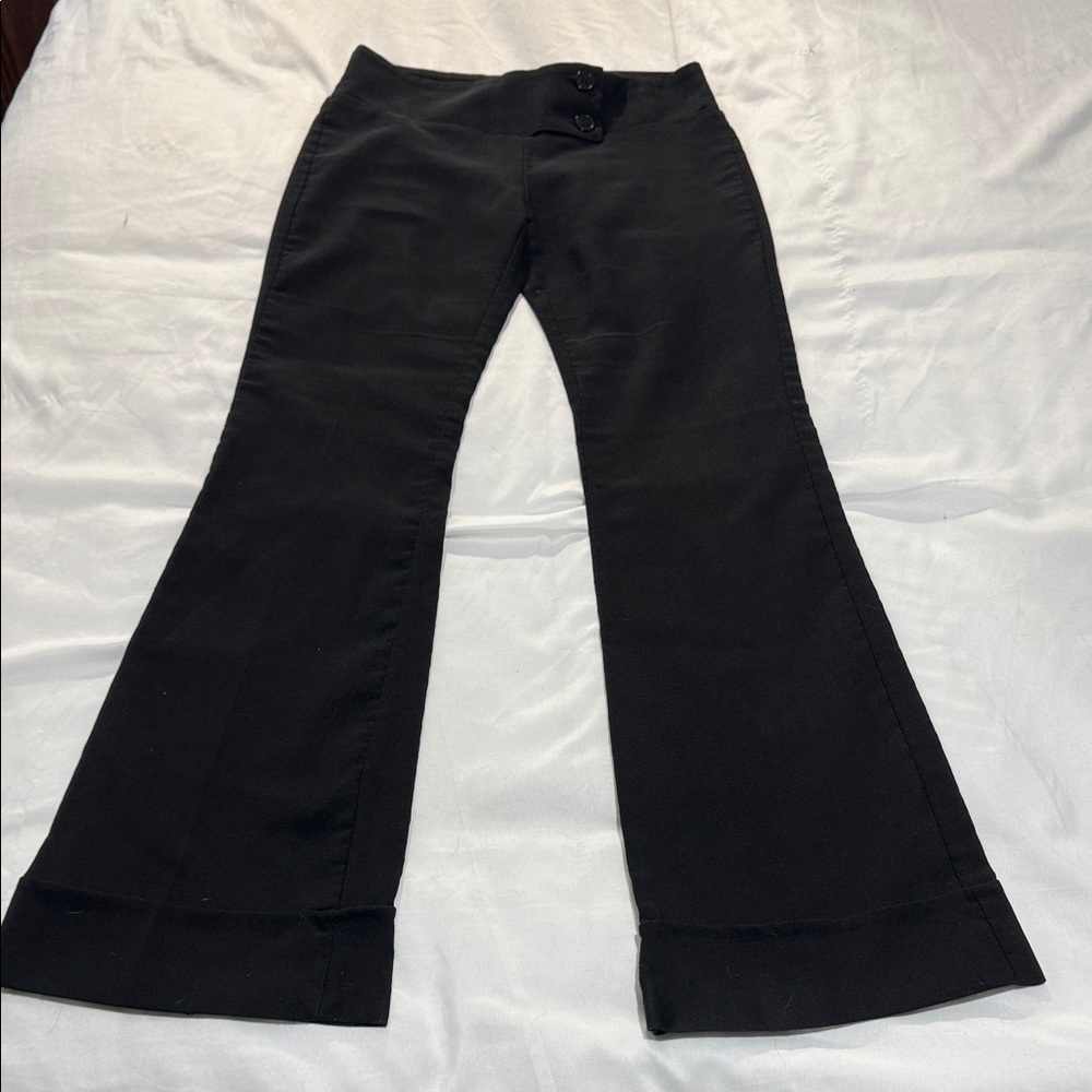 black flare dress plants